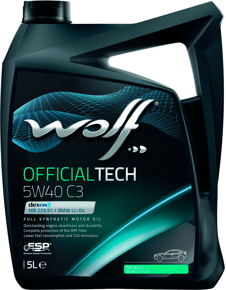 Моторное масло Wolf OfficialTech 5W-40 C3, 5л 
